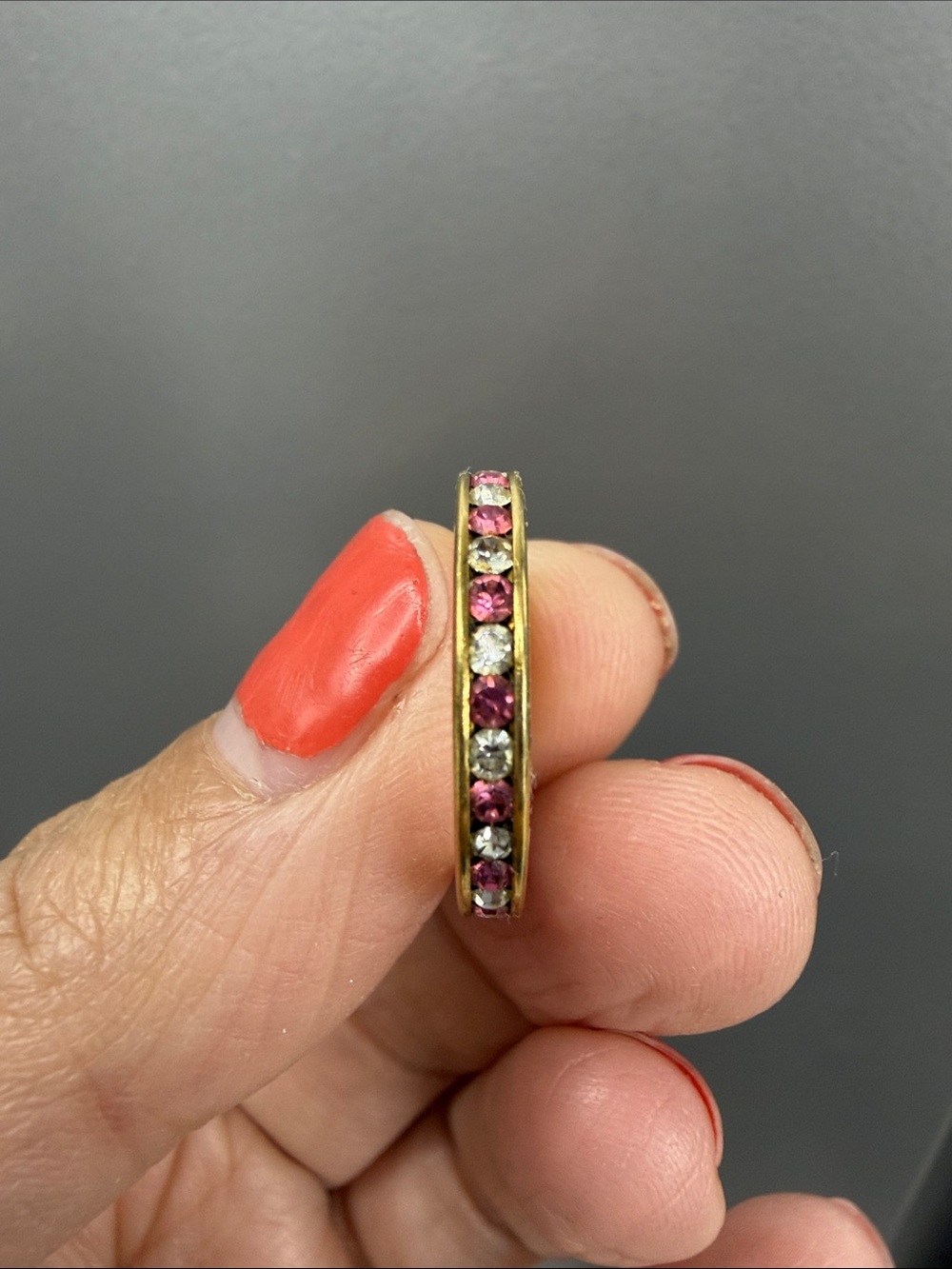 Women's Pink  Eternity Band Ring